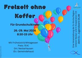 Einladung Freizeit ohne Koffer
